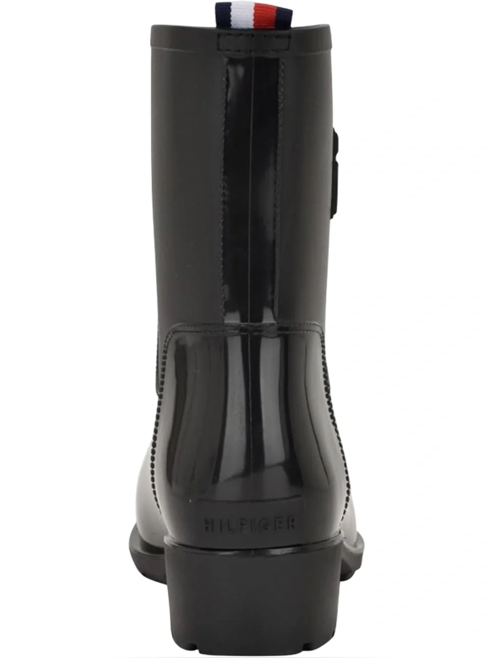 Tommy Hilfiger Womens Kippa Black Rain Ankle Boot Size US 11